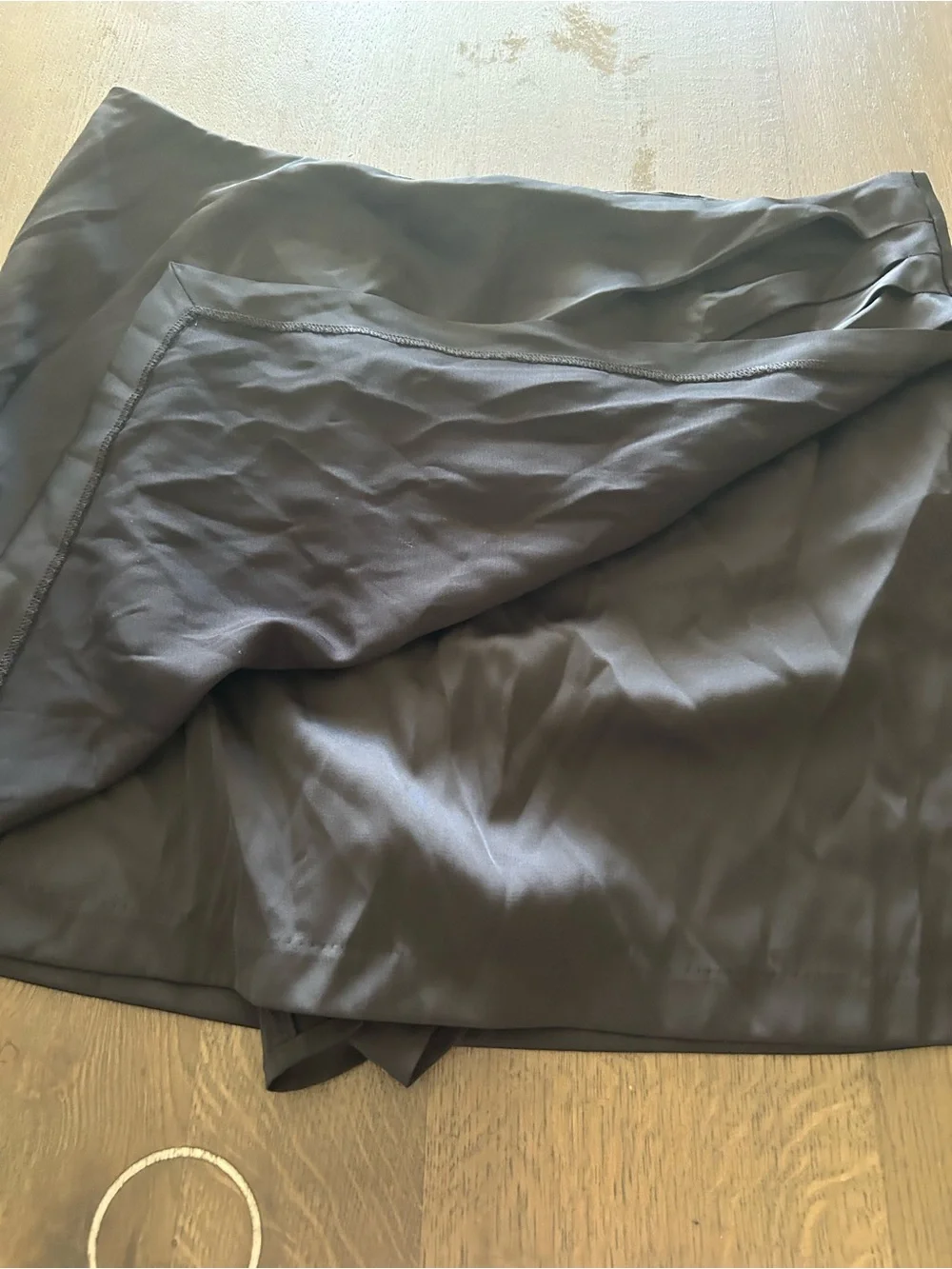 Abercrombie & Fitch NWT black silky mini skirt skirt faux wrap